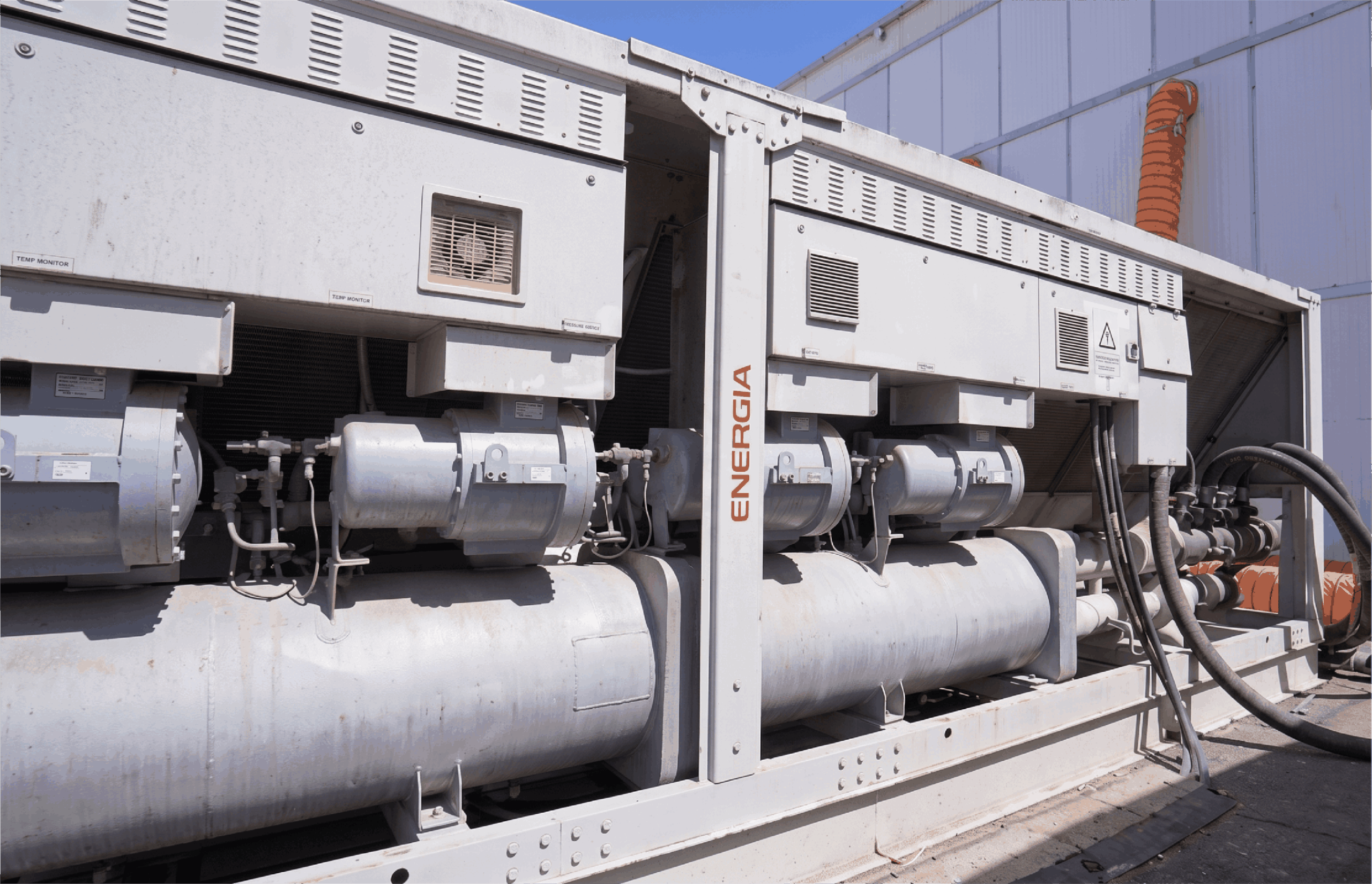 Energia chiller units on site