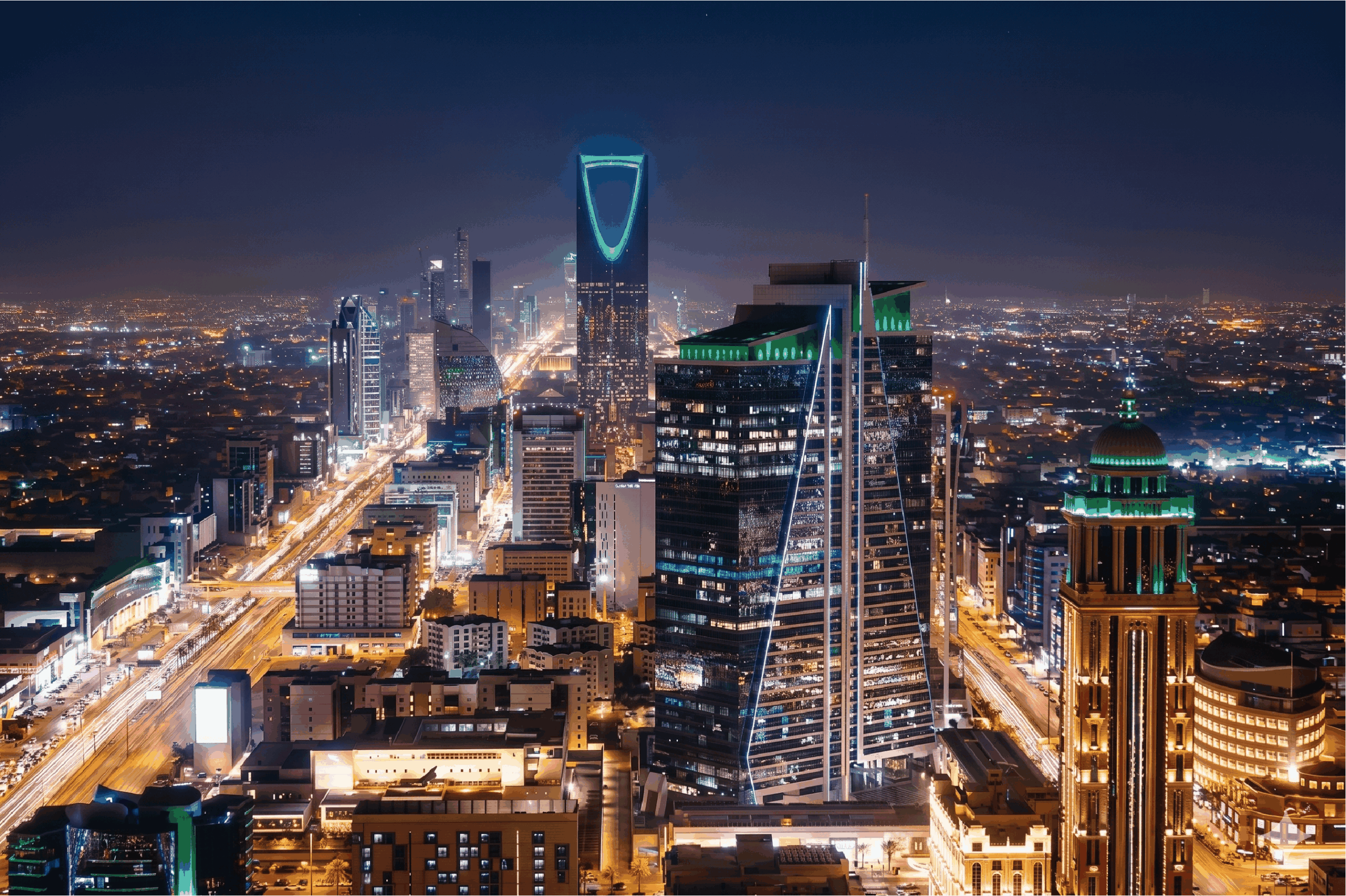 Riyadh skyline at night
